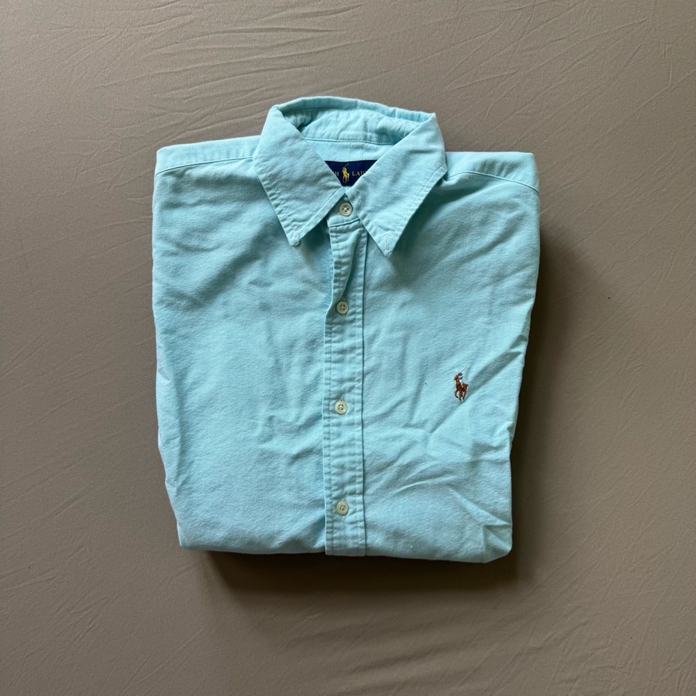 Ralph Lauren Aqua Casual Button Down Shirt